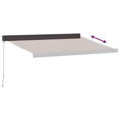 Vidaxl Ročna tenda 3 x 2,5 m Rjava 100% poliester