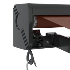 Vidaxl Ročna tenda 3 x 2,5 m Rjava 100% poliester