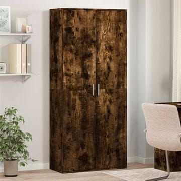 shumee Visoka omara dimljen hrast 80x35x180 cm inženirski les