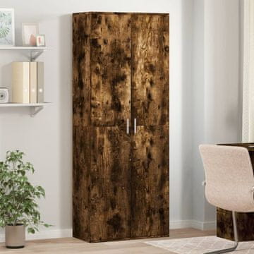 shumee Visoka omara dimljen hrast 70x35x180 cm inženirski les