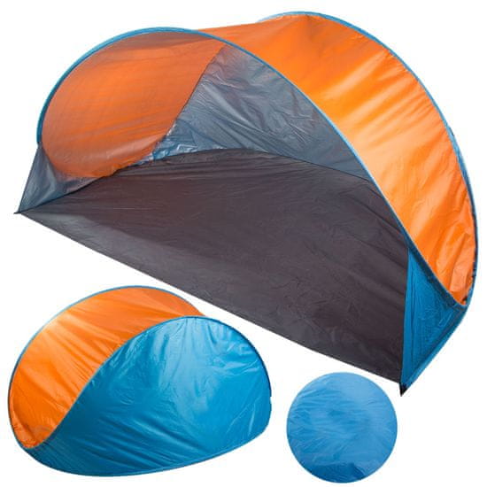 CoZy Šotor za na plažo z UV zaščito 190x115x95 cm - Modro/Oranžen