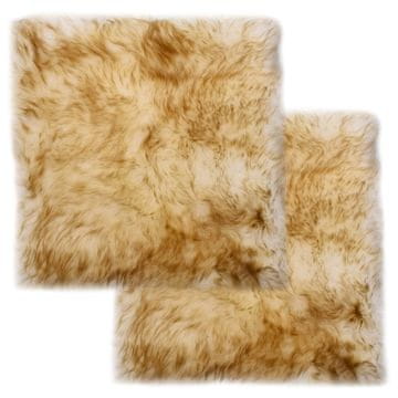 Vidaxl Podloge za stol 2 kosa 40x40 cm prava ovčja koža