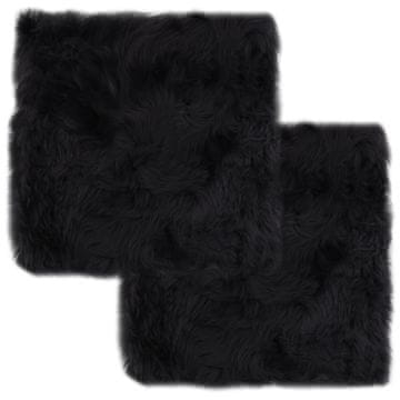 Vidaxl Podloge za stol 2 kosa 40x40 cm prava ovčja koža