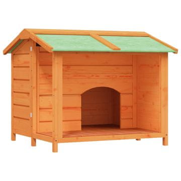 Vidaxl Pasja uta 96x87x80,5 cm trdna borovina