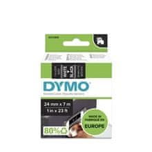 Dymo Trak D1 širine 24 mm, bel/črn