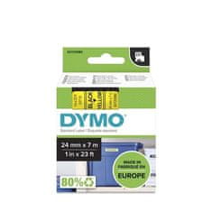 Dymo Trak D1 širine 24 mm, črno-rumen