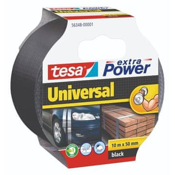 Tesa tekstilni trak za popravilo, črn 50 mm x 10 m