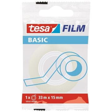Tesa Tesa BASIC lepilni trak, 15mmx33m, prozoren