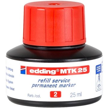 Edding Nadomestno trajno črnilo MTK 25, rdeče