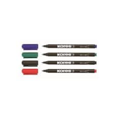Kores Permanentni marker M, na CD-ju, komplet 4 barv