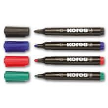Kores Permanentni marker, okrogel, komplet 4 barv