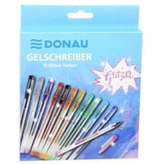 Donau Gel valjček, komplet bleščečih barv, 12 kosov