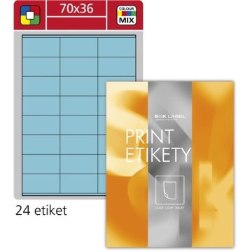 Univerzalne etikete S&amp;K Label, modre, 70x36 mm, 2400 kosov