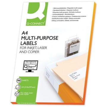 Q-Connect Univerzalne etikete, 70x33,9 mm, bele