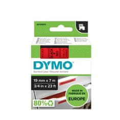 Dymo Trak D1 širine 19 mm, črno-rdeč