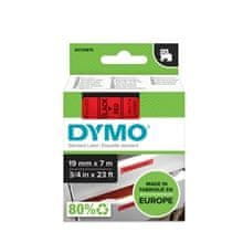 Dymo Trak D1 širine 19 mm, črno-rdeč