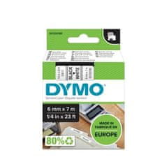Dymo Trak D1 širine 6 mm, črno-beli