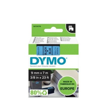 Dymo Trak D1 širine 9 mm, črn/moder