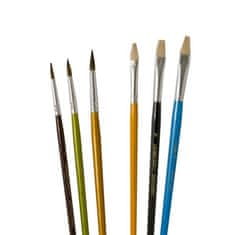 Komplet čopičev, okroglih in ploščatih