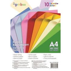 Gimboo A4 - 100 listov, 10 neonskih barv