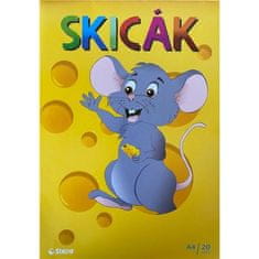 STEPA Skicirka A4, 20 listov, 180 g/m2