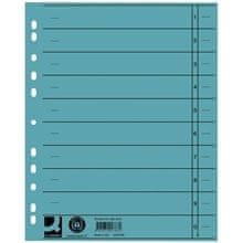 Q-Connect A4, barvni ločevalnik, 100 kosov, modra barva