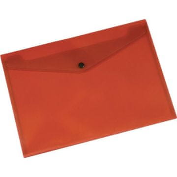 Q-Connect Zložljiv kovček z gumbom, A4, rdeč