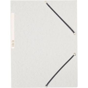 Q-Connect Plošče z zavihkom in gumijastim trakom. A4, beli, 10 kosov