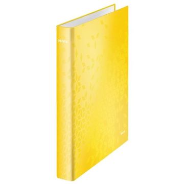 Leitz Štiriokrožni spenjalnik WOW - A4, 4 cm, rumene barve