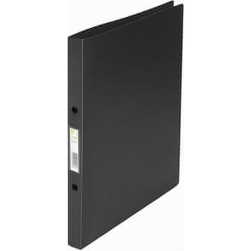 Q-Connect Vezivo z dvema obročkoma - A4, 2,4 cm, črno