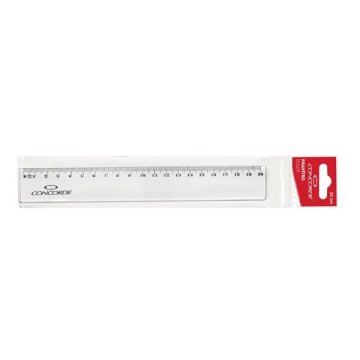 Concorde ravnilo 20 cm, tečaj, prozorno
