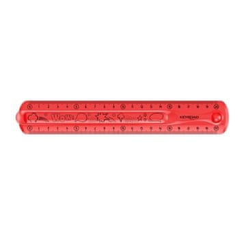 KEYROAD Pravilnika Flexi 20 cm, fleksibilna, rdeča