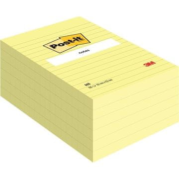 Post-It Listek, 102 x 152 mm, podložen, rumen