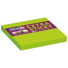 HOPAX Extra lepljiva blazinica, 76 x 76 mm, neonsko zelena