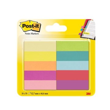 Post-It blazinice za označevanje, 12,7 x 44,4 mm, 10 barv