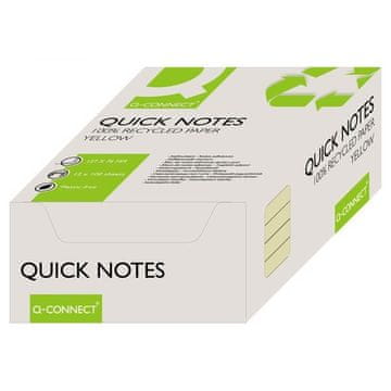 Q-Connect Recikliran beležni blok, 127x76mm, rumen, 12 kosov