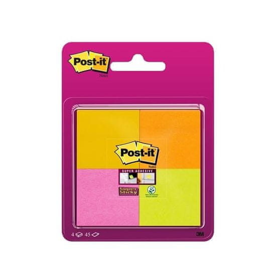 Post-It Listek, 47,6 x 47,6 mm, mešanica barv, 4 kosi