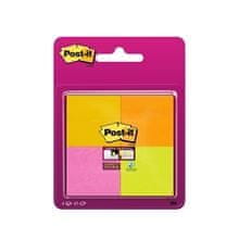 Post-It Listek, 47,6 x 47,6 mm, mešanica barv, 4 kosi
