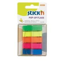 HOPAX Zaznamki Stick'n, 12 × 45 mm, mešanica 5 barv
