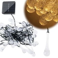 MG Icicle sončna veriga 30 LED 6.5m, toplo bela