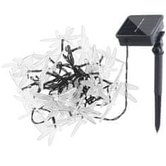 MG Dragonflies sončna veriga 30 LED 6.5m, teplá bela