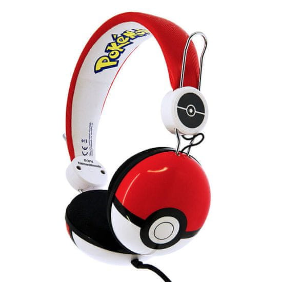 OTL Žične slušalke za otroke OTL Pokemon Pokeball (rdeče)