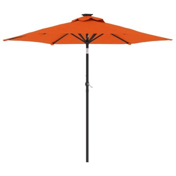 Vidaxl Vrtni senčnik z jeklenim drogom terakota 225x225x212 cm