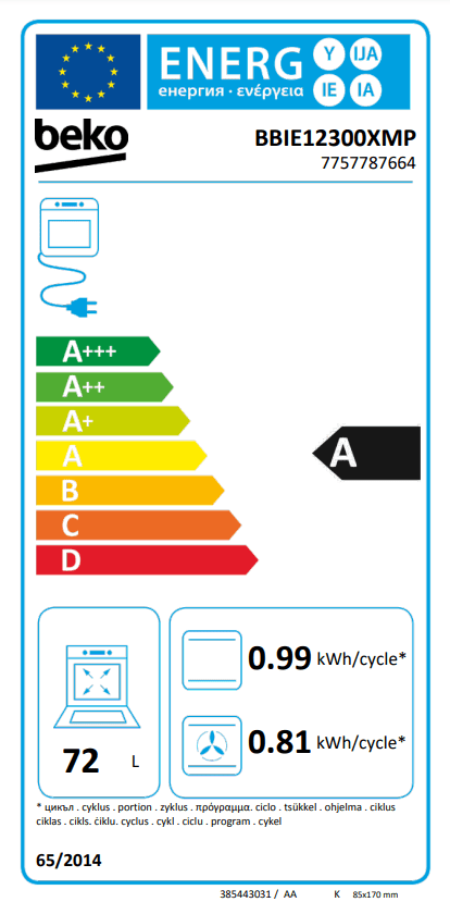 Beko BBIE12300XMP vgradna pečica