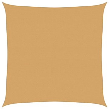 Vidaxl Senčno jadro 160 g/m² kvadratno peščeno 6x6 m HDPE