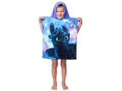 DreamWorks Jezdeci zmajev Otroška brisača s kapuco, pončo za fanta 50x115 cm OEKO-TEX 