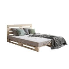 Terconwood Paletna postelja 140x200, z naslonom