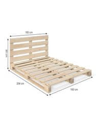 Terconwood Paletna postelja 160x200, brez naslona