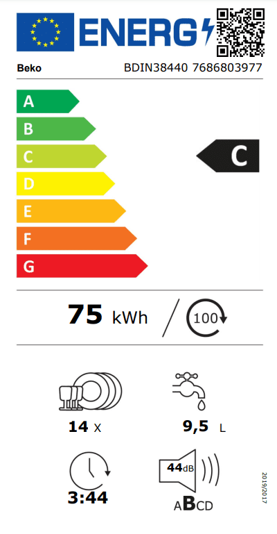 Beko BDIN38440 vgradni pomivalni stroj