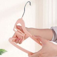 Severno Komplet žametnih obešalnikov MAGIC VELVET 20 kosov roza